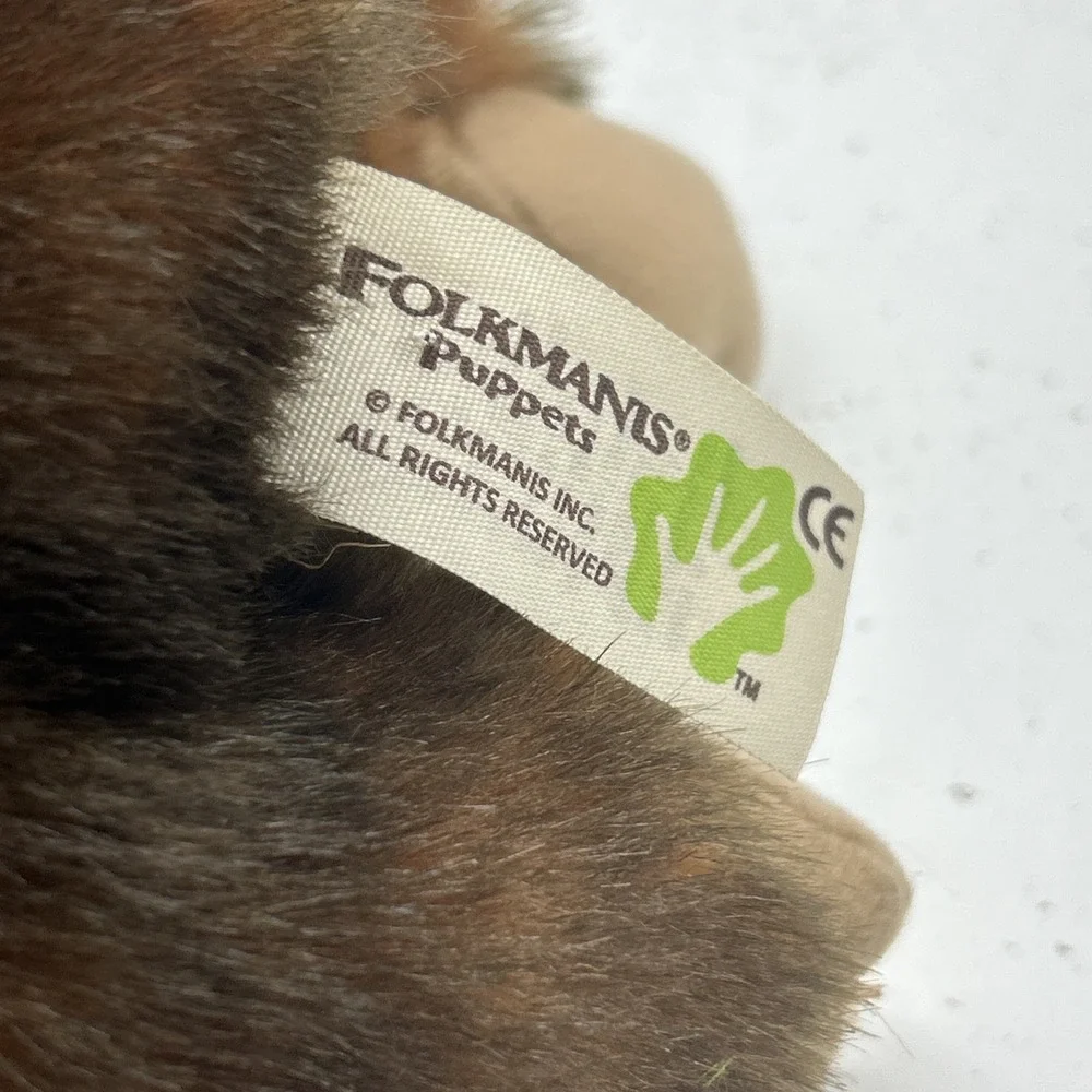 NWT Folkmanis Monkey Hand Puppet Plush Brown Stuffed Animal Collectible‎ Toy